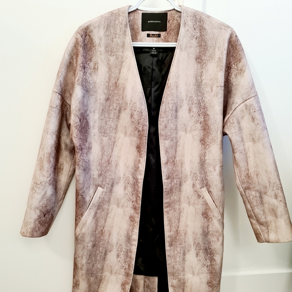 Fur Print Coat - US Size 4 Maison Scotch - Picture 1 of 6